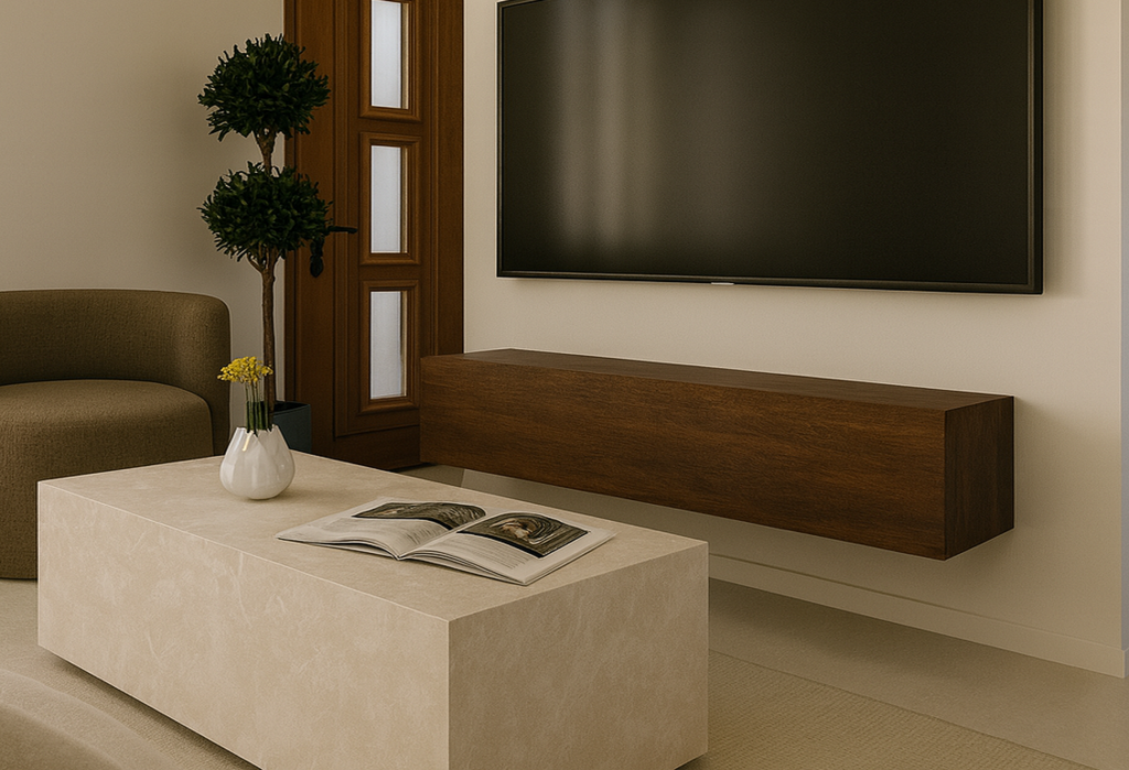 Salon chaleureux avec mobilier sur mesure – aménagement intérieur sur mesure Tremblay